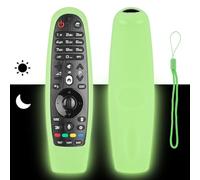Funda Mando a Distancia Silicona Compatible con LG AKB75855501 AN-MR650A AN-MR600 AN-MR650 AN-MR18BA AN-MR19BA TV Mando a Distancia Cubierta Protectora antigolpes con un cordón (Verde Fluorescente)