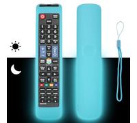 Funda Mando a Distancia Silicona Compatible con Samsung AA59-00792A AA59-00790A AA59-00582A BN59-01178B TV Mando a Distancia Cubierta Protectora a Prueba Choques con Cordón (Azul Fluorescente)