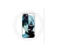 Funda - Maniacase - Iphone 14 Plus - Tokyo Ghoul Visage Moitié - Flexible - Negro