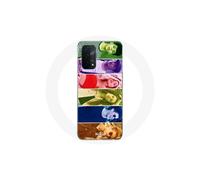 Funda - MANIACASE - Oppo A74 5G - Flexible - Blanco - Dividido Rostros