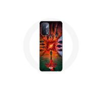 Funda - MANIACASE - Oppo A93 5G - Suave - Patrón Stranger Things - Blanco