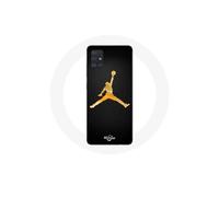 Funda - MANIACASE - Samsung Galaxy A71 - Flexible - Amarillo - Logo de Michael Jordan