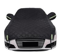 Funda Medio Coche para Audi A3 Cabrio 2018-2022, Adaptar Parabrisas Cubiertas Superiores, Garaje Oxford Transpirable Tipo De Clima Protección Exterior contra La Nieve, La Lluvia Y El Sol.(Black)