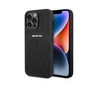 Funda Mercedes-AMG AMHMP14LOSDBK Piel Líneas Curvas MagSafe Negro - iPhone 14 Pro