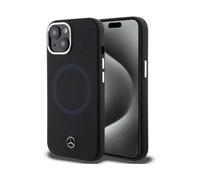 Funda Mercedes Silicona Bicolor MagSafe Negro - iPhone 15