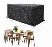 Funda Mesa Exterior 135x90x75cm / L x An x Al Funda Impermeable para Juego de Muebles de Mesa y Sillas de Comedor, Cubierta Impermeable para Muebles de Jardín para Terraza, Césped y Patio - Negro