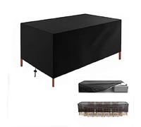 Funda Mesa Jardin Impermeable, 130x90x75cm Funda Exterior Muebles Jardin Resistente al Viento, Anti-UV, Funda para Muebles De Jardín, Resitente al Polvo Para Mesa Y Sillas Cubierta de Muebles