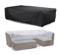 Funda Mesa Jardin Impermeable 200x160x70cm, Funda Sofa Jardín Exterior 600D Tela Oxford Impermeable con Revestimiento de PU, Trunk Cubre Mueble Jardin con Salida de Aire para Mesas y Sillas, Sofás
