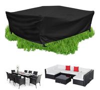 Funda Mesa Jardin Rectangular 370x180 Funda Mesa Exterior Impermeable,Funda Para Muebles De Jardin,Funda Muebles Exterior Impermeable Grande Ajustablepara Mesa Exterior Anti-UV 370x180x104cm/LxWxHcm