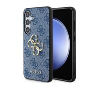 Funda metálica con logotipo Guess 4G, azul - Galaxy S24+