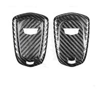 Funda metálica para llavero de coche Carcasa fibra carbono para llave remota coche para Cadillac ESV para Escalade, para CTS, XTS, SRX, ATS, CT5, para XT5, para XT6 XLS (4 botones)(LKB-F Silver Black)