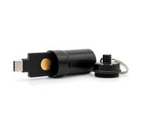 Funda Metálica para Yubikey 5 NFC y 5C NFC de Aluminio con Llavero | Compatible con Security Key NFC y C NFC, Cierre de Rosca con Junta O-Ring, Aluminio Resistente a Golpes (Negro)