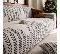 Funda minimalista de terciopelo jacquard para sofás, con cobertura total, para perros y mascotas. Funda antideslizante para sofás con 1 funda de almohada pa(Size:2 Seater(145-185cm),Color:Gris oscuro)