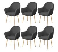 Funda moderna para silla de comedor, elástica y curvada, juego de 1, 2, 4 o 6, con reposabrazos, perfecta para el hogar, cocina, boda, par o banquete