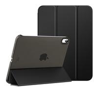 Funda MoKo para iPad 10ª Generación 2022, cubierta delgada con soporte, protección PC, compatible con Touch ID, auto despertar/sueño, negra.