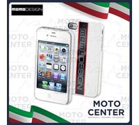 Funda Momo Design Rígida Racing Blanco Perla Brillante Iphone 4S/4 CELLULAR LINE