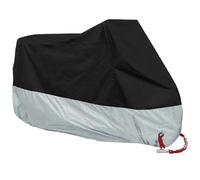 Funda Moto Cubierta de Motocicleta Universal Protector Exterior Bicicleta Lluvia Scooter Cubiertas(Black and Silver,XL)