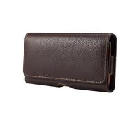 Funda Movil Cinturón Cuero Genuino, Funda para Teléfono Móvil Piel Compatible para Samsung A56 A26 A16 A36 A17 A06 Xcover7 iPhone Air 16 Pro MAX Plus Xiaomi 15T Redmi Note 14 Pro - Marrón