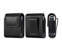 Funda Movil Cinturon Cuero Negro Compatible con Samsung Galazy Z Flip 7 6 5 4 3, Riñonera Bolsillo de Cintura Pequeño Compatible con Huawei Pura X/P50 Pocket/Pocket S/Moto Razr 40 50 60 Ultra/Razr+