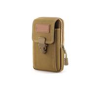 Funda Movil Cinturon Riñonera multifunción de Cuero sintético for Hombre, Bolso Cintura Informal for teléfono móvil, Bolsillo for, for Viajes al Aire Libre, cinturón Deportivo, riñonera(D-2 Layer)