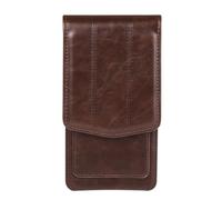 Funda Movil Cinturón Vertical, Funda para Teléfono Móvil Piel Compatible para iPhone 16 15 Pro MAX Samsung Galaxy A14 A16 A05s M35 S24 Ultra Blackview Wave 8C 6C OUKITEL C51 C36 - Café