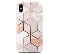 Funda Móvil para Apple iPhone XS / iPhone X Case Mármol Aspecto Funda Silicona