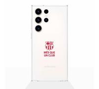 Funda móvil para Samsung Galaxy S23 Ultra Oficial FC Barcelona | PHONECASES3D-Diseño Transparente y Sencillo-Licencia Oficial-Més que un club-Protección Ligera y Resistente