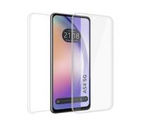 Tumundosmartphone Funda Doble Transparente Pc + TPU Full Body 360 para Samsung Galaxy A54 5G