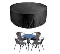 Funda Mueble Jardín Protector redondo de tela Oxford for mesa Patio, protector solar for lluvia y polvo for exteriores(163x84cm)