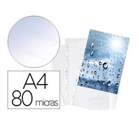Funda Multitaladro Durable Premium Din A4 Polipropileno 80 Mc Cristal Bolsa De 100 Unidades