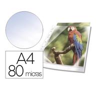 Funda Multitaladro Durable Premium Din A4 Polipropileno 80 Mc Cristal Con Borde Color Blanco Bolsa De 10 Unidades