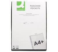 Q-CONNECT Funda multitaladro Folio 80 mc cristal Bolsa de 10 unidades