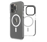 Funda muvit recycletek magsafe shockproof 3m para apple iphone 14 pro max transparente - negra