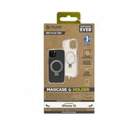 Funda muvit recycletek magsafe + soporte para iphone 15 transparente