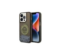 Funda negra con purpurina líquida de Karl Lagerfeld para iPhone 14 Pro