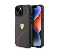 Funda Negra Logo Ferrari Twist Metal - iPhone 15