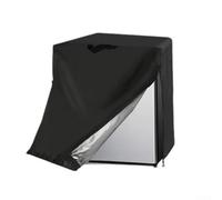 Funda negra para refrigerador Oxford 420D para mini nevera de 20 x 20 x 21 pulgadas con bolsillos de almacenamiento con cordón, se adapta al congelador vertical al aire libre