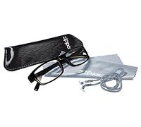 Funda negra Zippo para gafas de lectura + paño + cordón