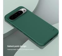 Funda Nillkin para Google Pixel 9 Pro XL 5G, Marco Suave, Parte Trasera Rígida de PC, Super Frosted Pro, Protección de 360 Grados verde