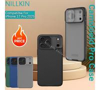 Funda Nillkin para iPhone 17 Pro TPU + PC carcasa dura CamShield Pro funda lente ventana corredera funda de teléfono carcasa titanium gray