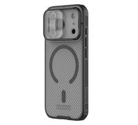Funda magnética Nillkin para iPhone 18 Pro Max / 17 Pro Max, con cubierta deslizante para la cámara, modelo CamShield Pro, carcasa trasera rígida de policarbonato y protección. Cam Mag Black