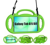 Funda Niños para Samsung Galaxy Tab A11 /A9 /A7 Lite 8.7″ Verde | EVA Ligera Funda con asa Soporte Correa para Galaxy A11 +/A9+ Tablet SM-X130/X133/X135/ SM-X110/X115/X117/SM-T220/T225/T227
