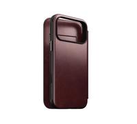 Funda Nomad Flip Cover de Cuero Horween iPhone 17 Pro Max Burdeos