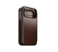 Funda Nomad Flip Cover de Cuero Horween iPhone 17 Pro Max Marrón