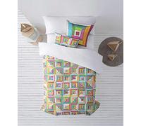 Funda NÓRDICA 100% ALGODÓN Modelo Patchwork para Cama DE 90 (155X220 CM)