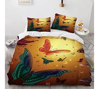 Funda Nordica 155 X 220 con 2 Fundas De Almohada De 40X75Cm Microfibra Suave Fundas Nordicas Juveniles Mariposas 155X220 Cm Fundas Nordicas para Cama De 105 Impresión 3D