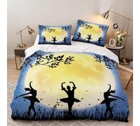 Funda Nórdica 200x200 cm Chica de Ballet Niño Chico Adolescente 3 Piezas Ropa de Cama Microfibra Niños Niñas Funda Edredon con 2 Fundas de Almohada