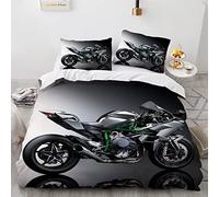 Funda Nórdica 200X200 Funda Nordica Cama 135 Infantil Niño con 2 Fundas De Almohada 40X75Cm Sin Planchar Moto Motocross Fundas Nordicas Cama Poliéster Algodón