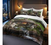 Funda Nordica 220 x 240 Conejo De Casa Marrón Colcha Suave Poliéster Lavable Incluir 2 Funda Almohada 50x75 cm Juego de Ropa de Cama Cómodo Transpirable Fundas Nórdicas