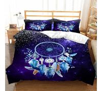 Funda Nórdica 220x240 cm Estampado de Atrapasueños Niño Chico Adolescente 3 Piezas Juego de Ropa de Cama Microfibra Dibujos Animados Fundas Nordicas con 2 Fundas de Almohada